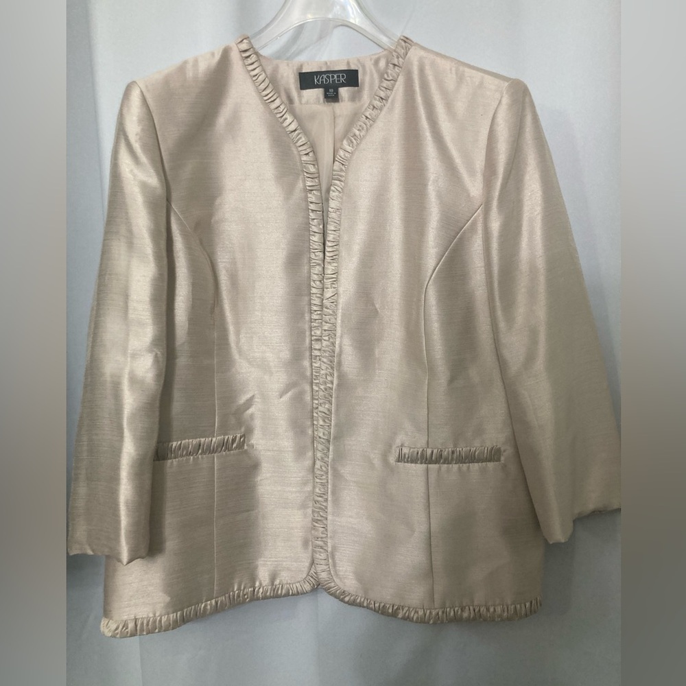 Women's KASPER Open Taffeta Jacket Tunic Size 18 EUC